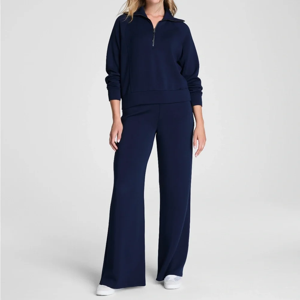 Spanx Women’s AirEssentials Wide Leg Pant in Classic Navy, 1X - Picture 1 of 2